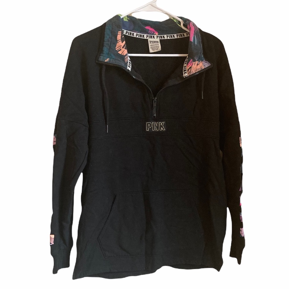 Pink Victoria Secret Quarter Zip Long Sleeve